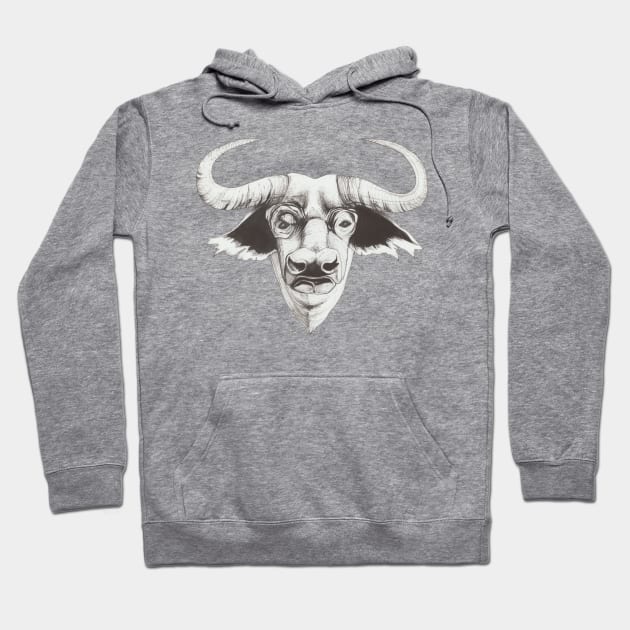 Bull's head Hoodie by Taisiia